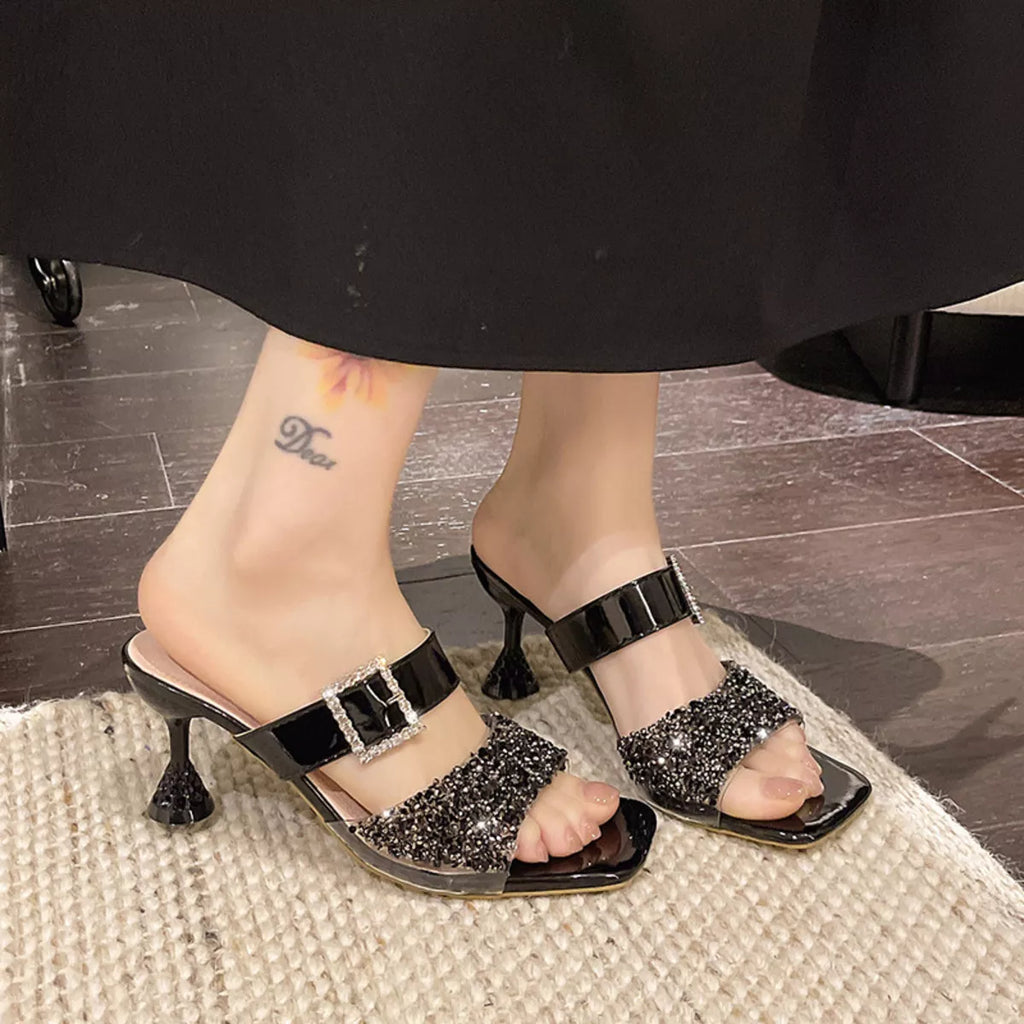 Open Toe Block Heels Sandals