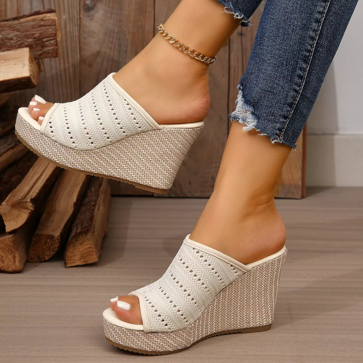 Open Toe Wedge Sandals