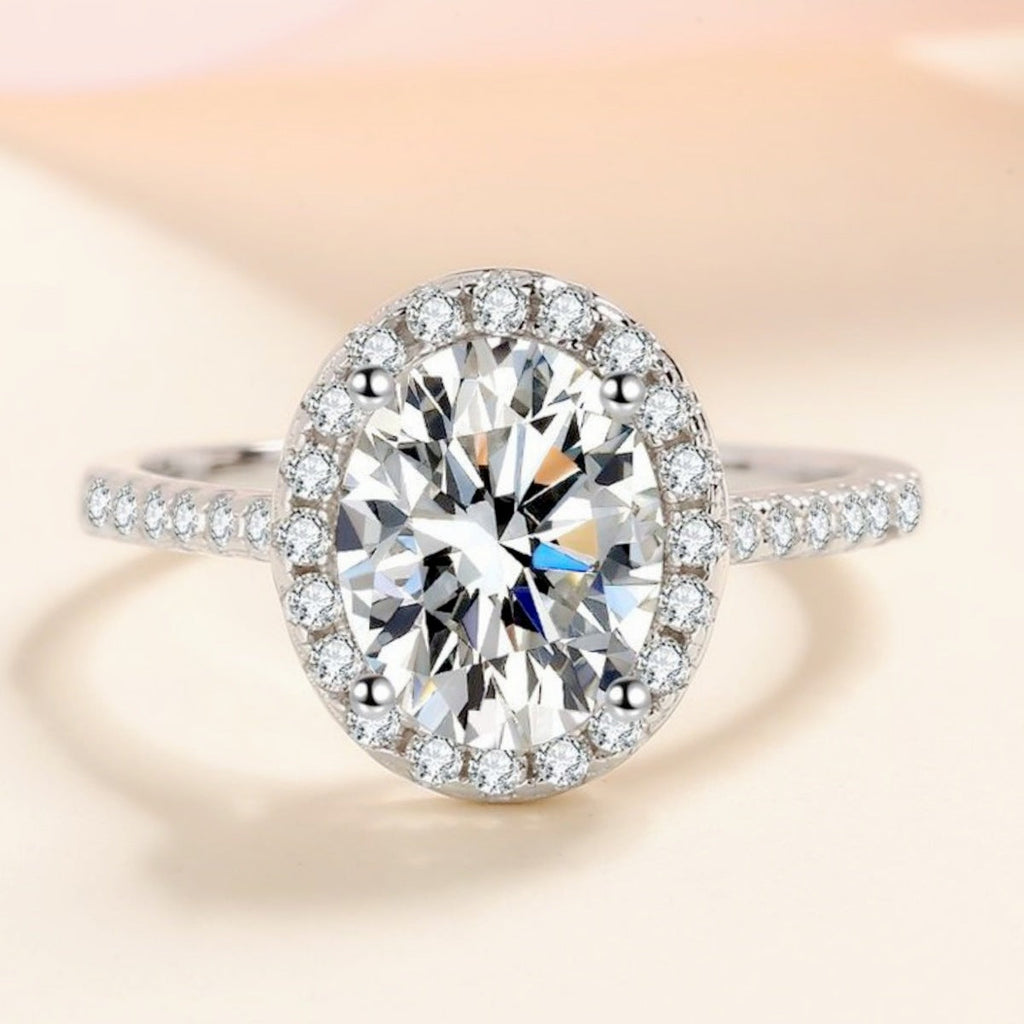 1 Carat Moissanite 925 Sterling Silver Ring