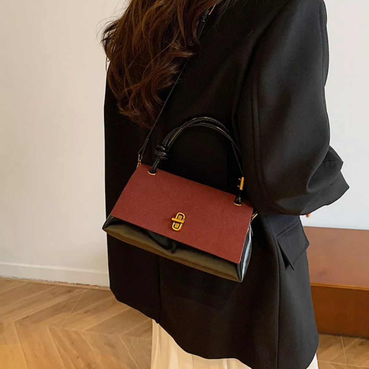 Flap Crossbody Bag with Top Handle