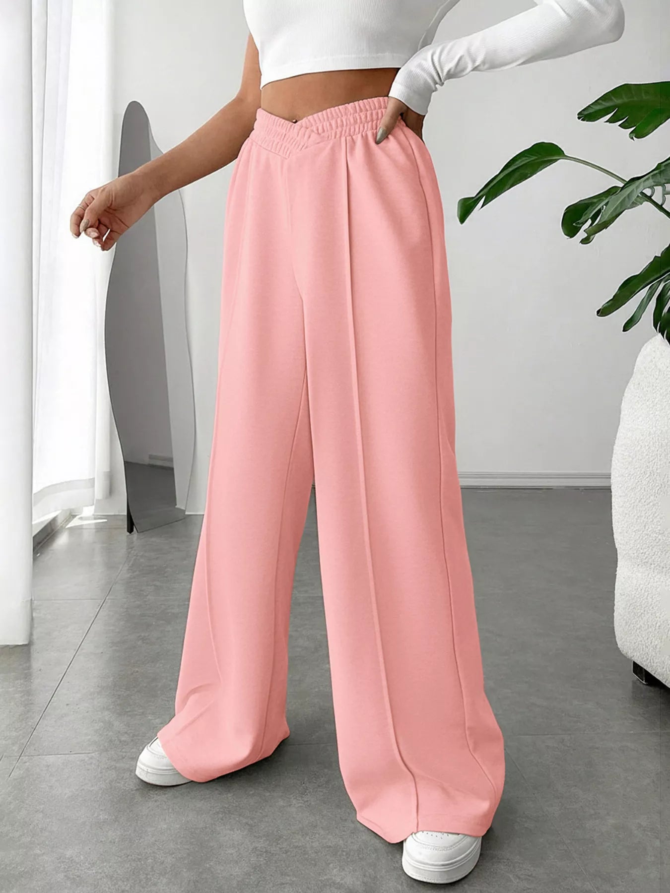 Wide Leg High Waist Pants