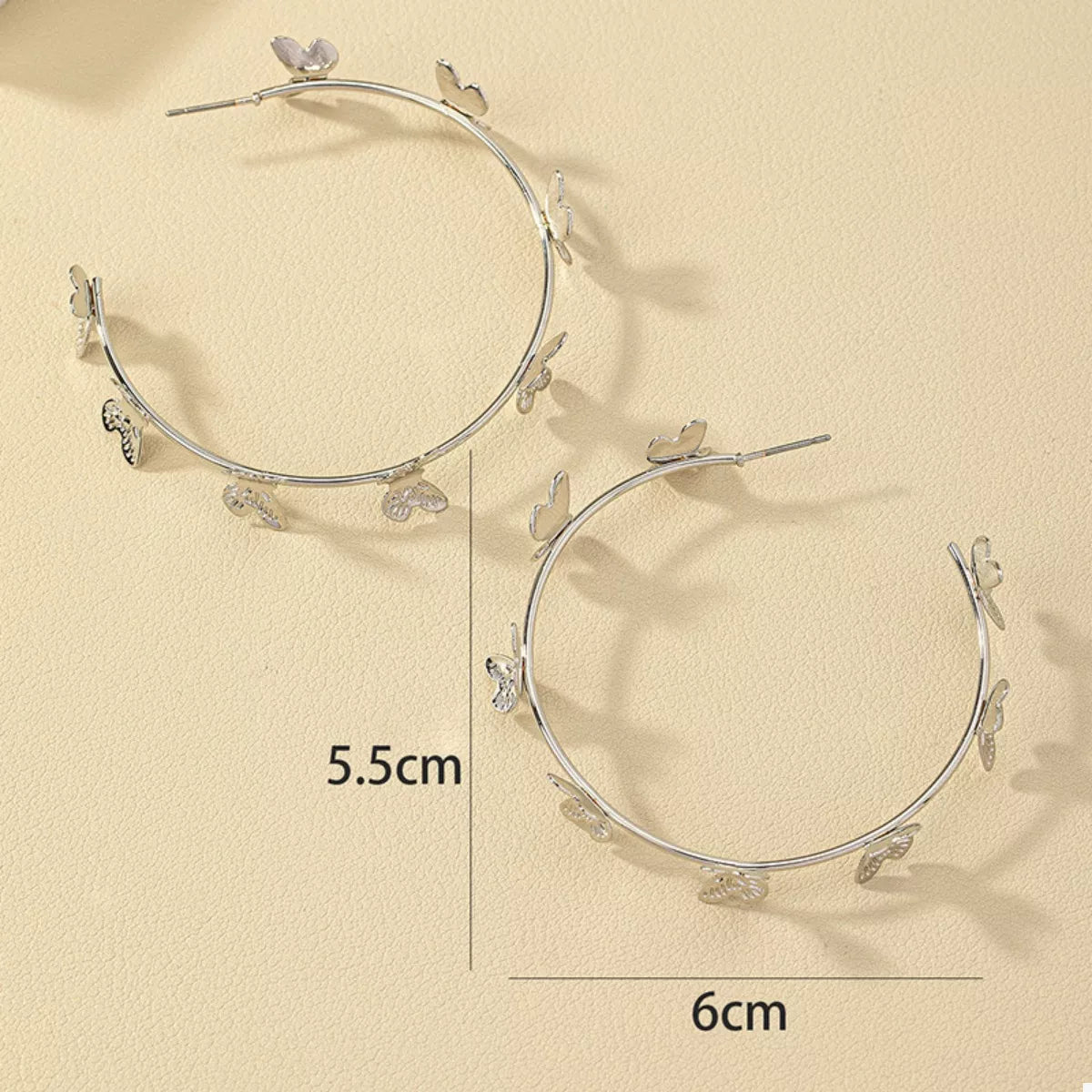Butterfly Vine Hoop Earrings