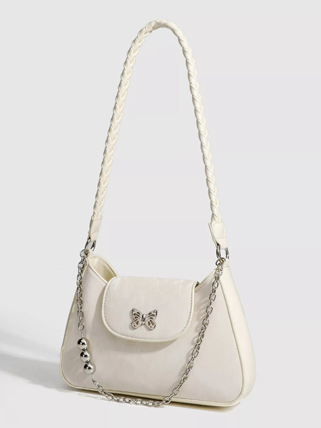 Butterfly Decor Chain Shoulder Bag