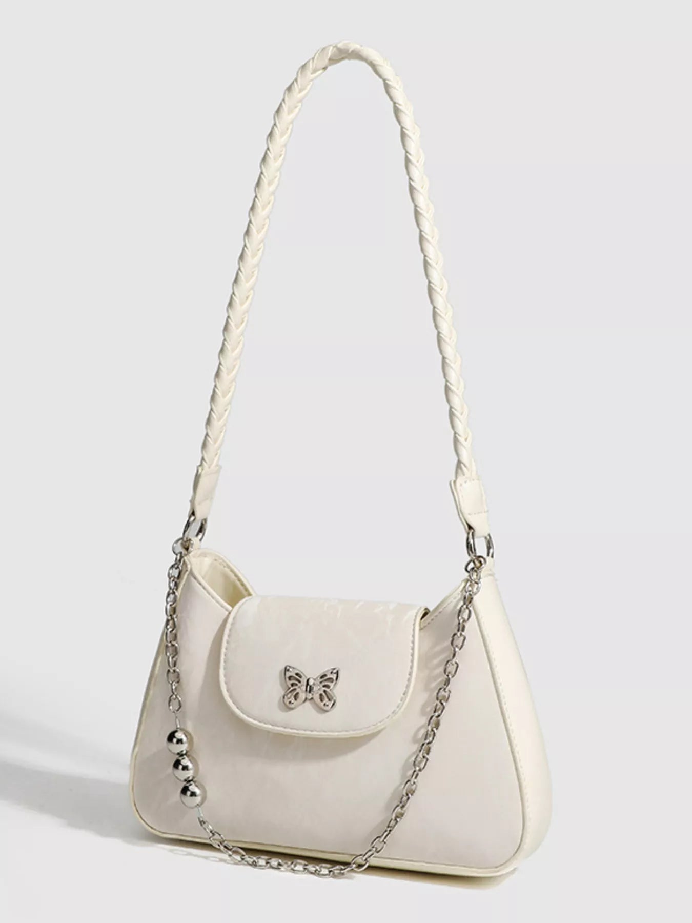 Butterfly Decor Chain Shoulder Bag