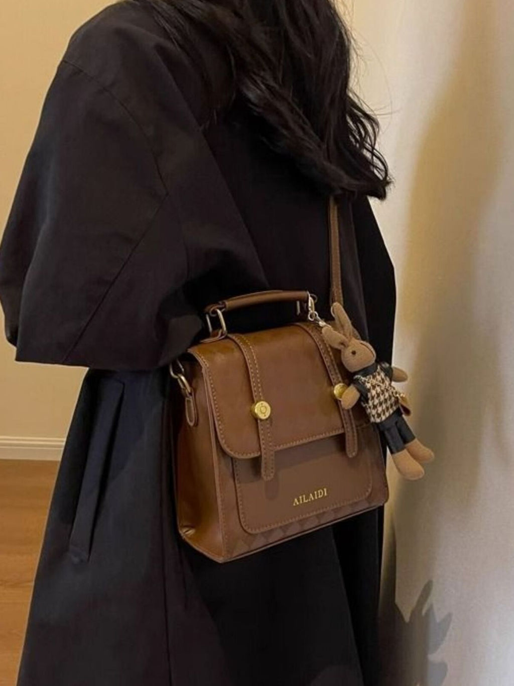 Quilted Flap Backpack Bag