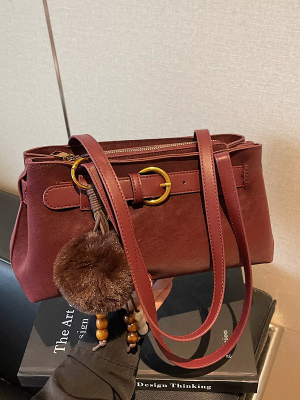 Buckle Decor Shoulder Bag