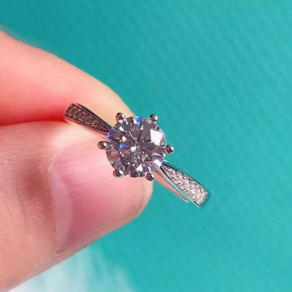 3 Carat Moissanite 925 Sterling Silver Ring