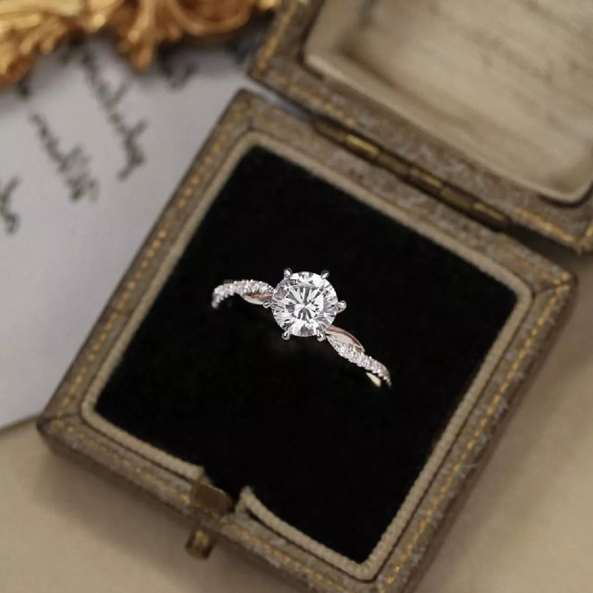 1 Carat 925 Sterling Silver Moissanite Ring