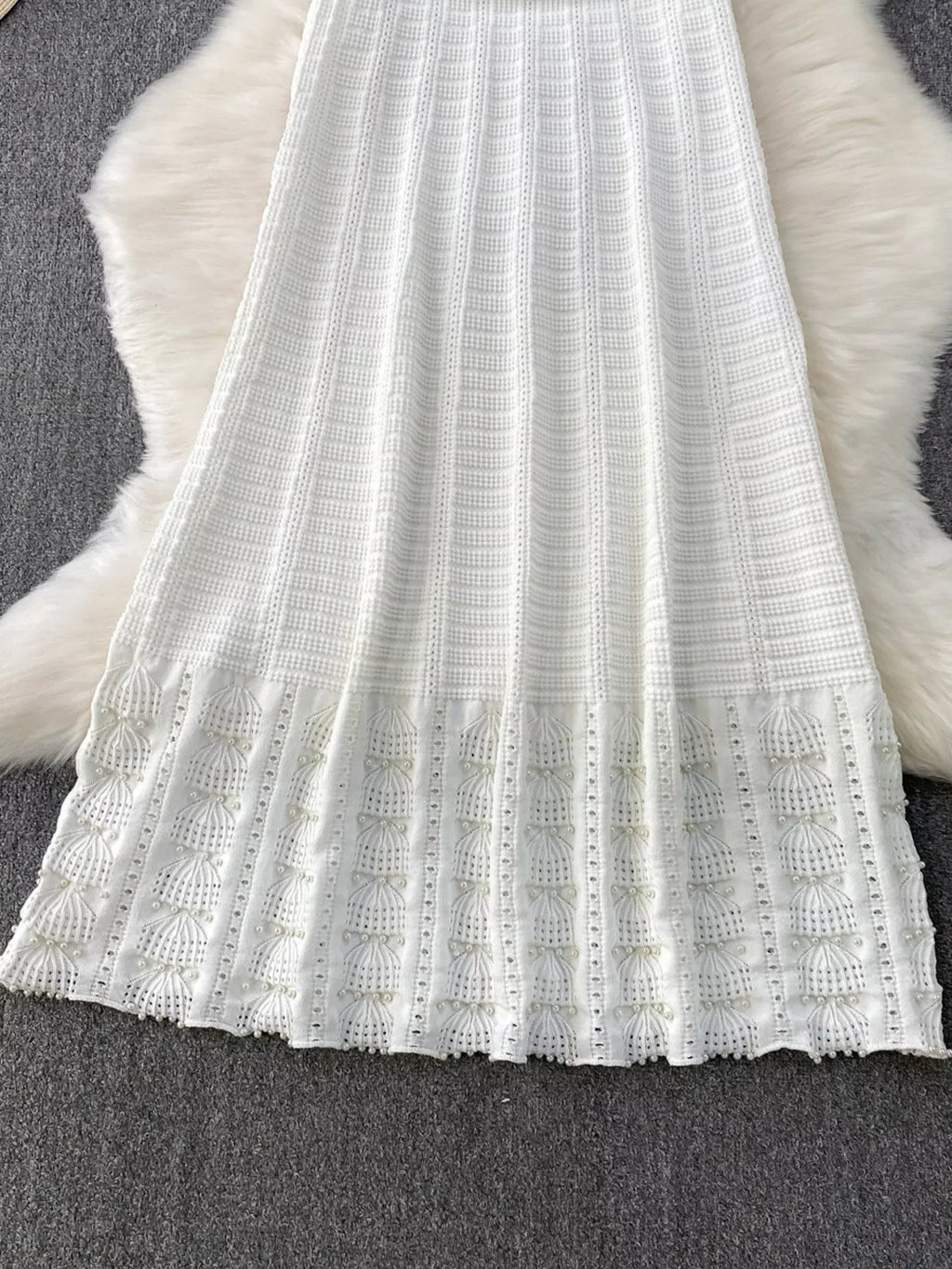 Textured Knit Sleeveless Midi Dress