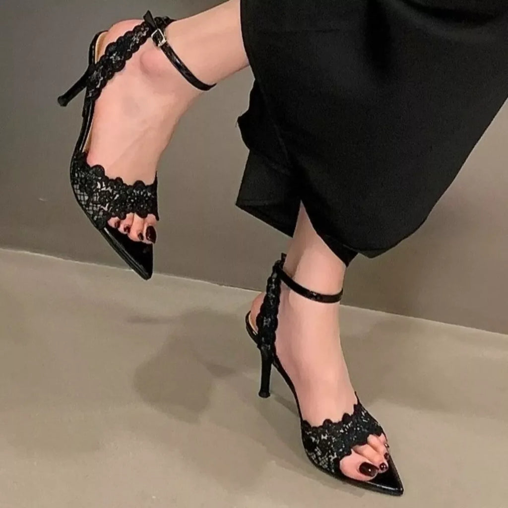 Open Toe Stiletto Sandals