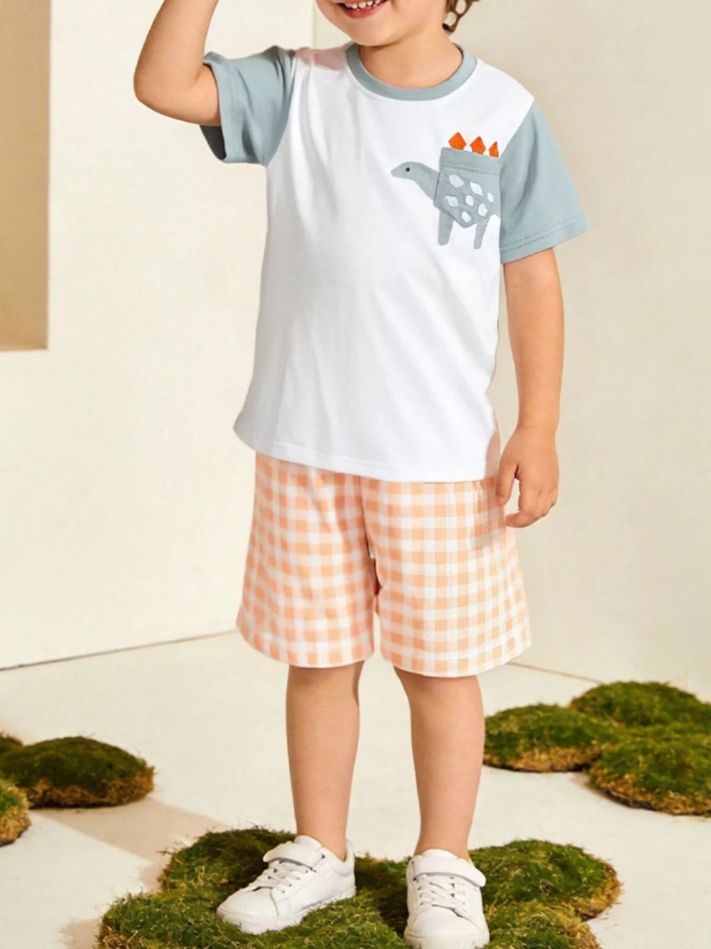 Children's Dinosaur Short Sleeve Tee and Shorts Set