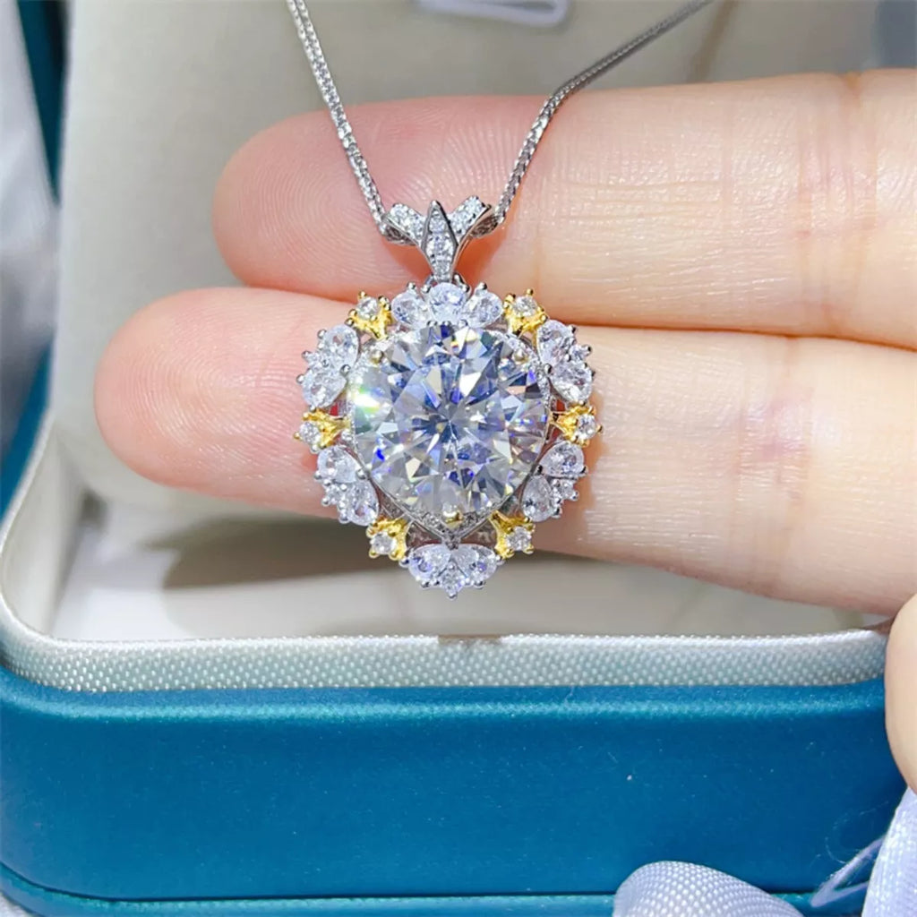 5 Carat Moissanite 925 Sterling Silver Necklace