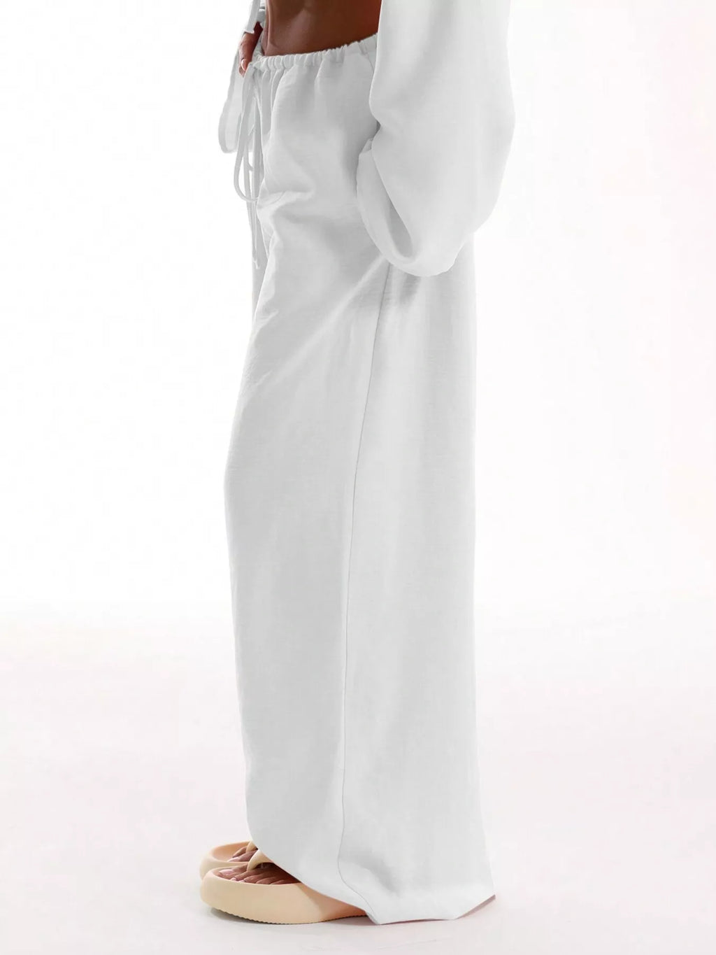 Drawstring Wide Leg Pants
