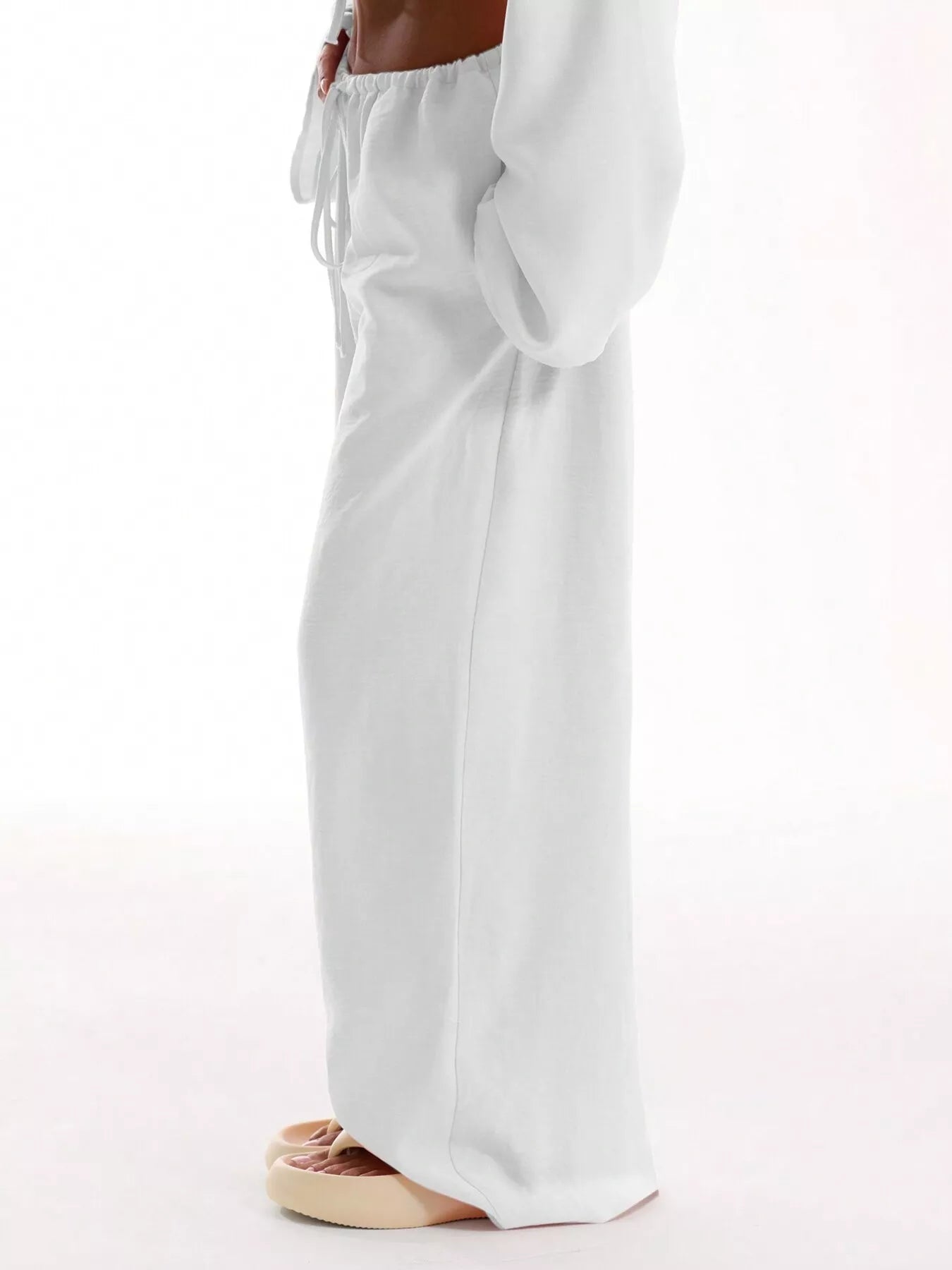 Drawstring Wide Leg Pants