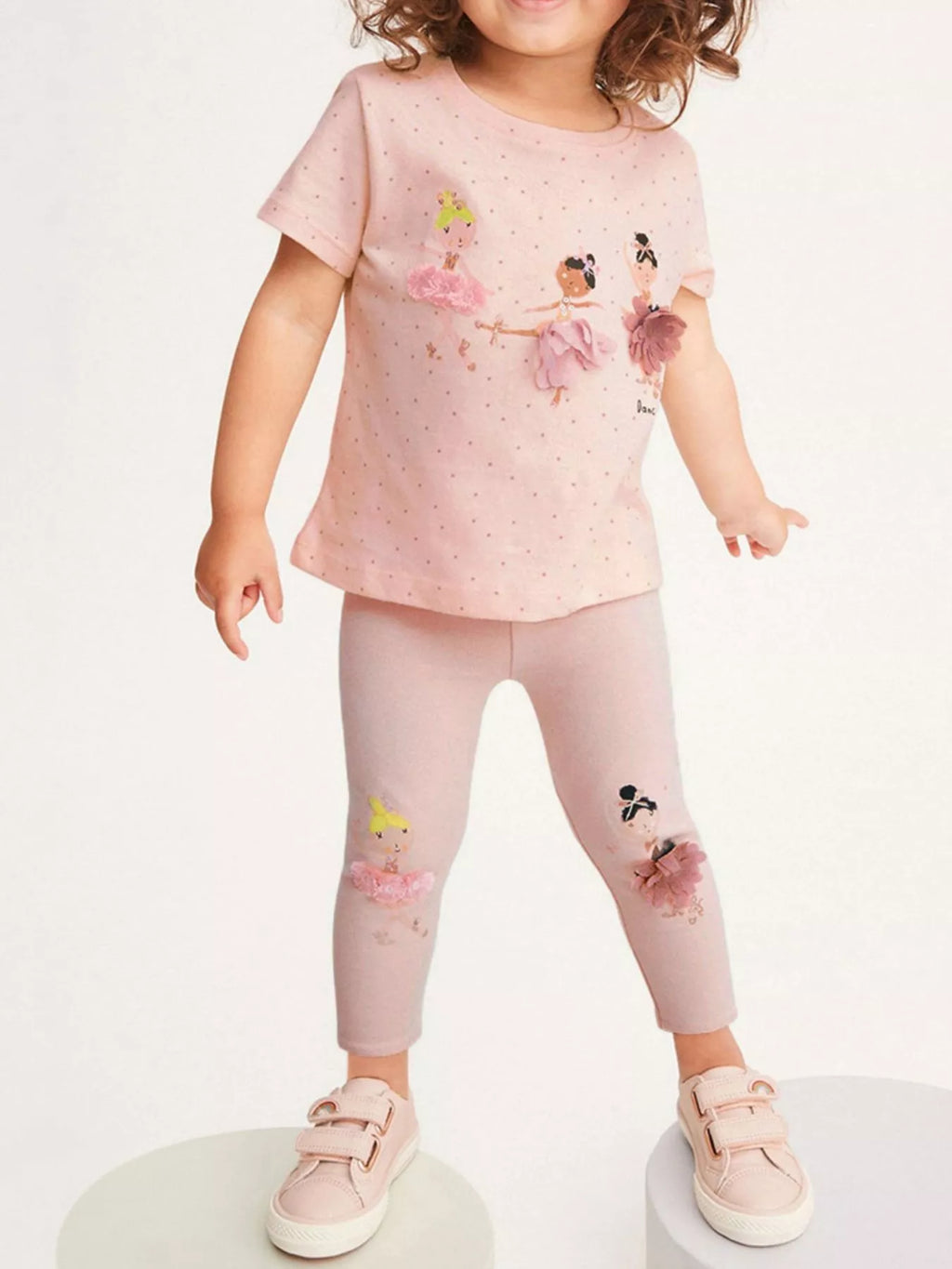 Children's Ballerina Round Neck Top and Pants Set