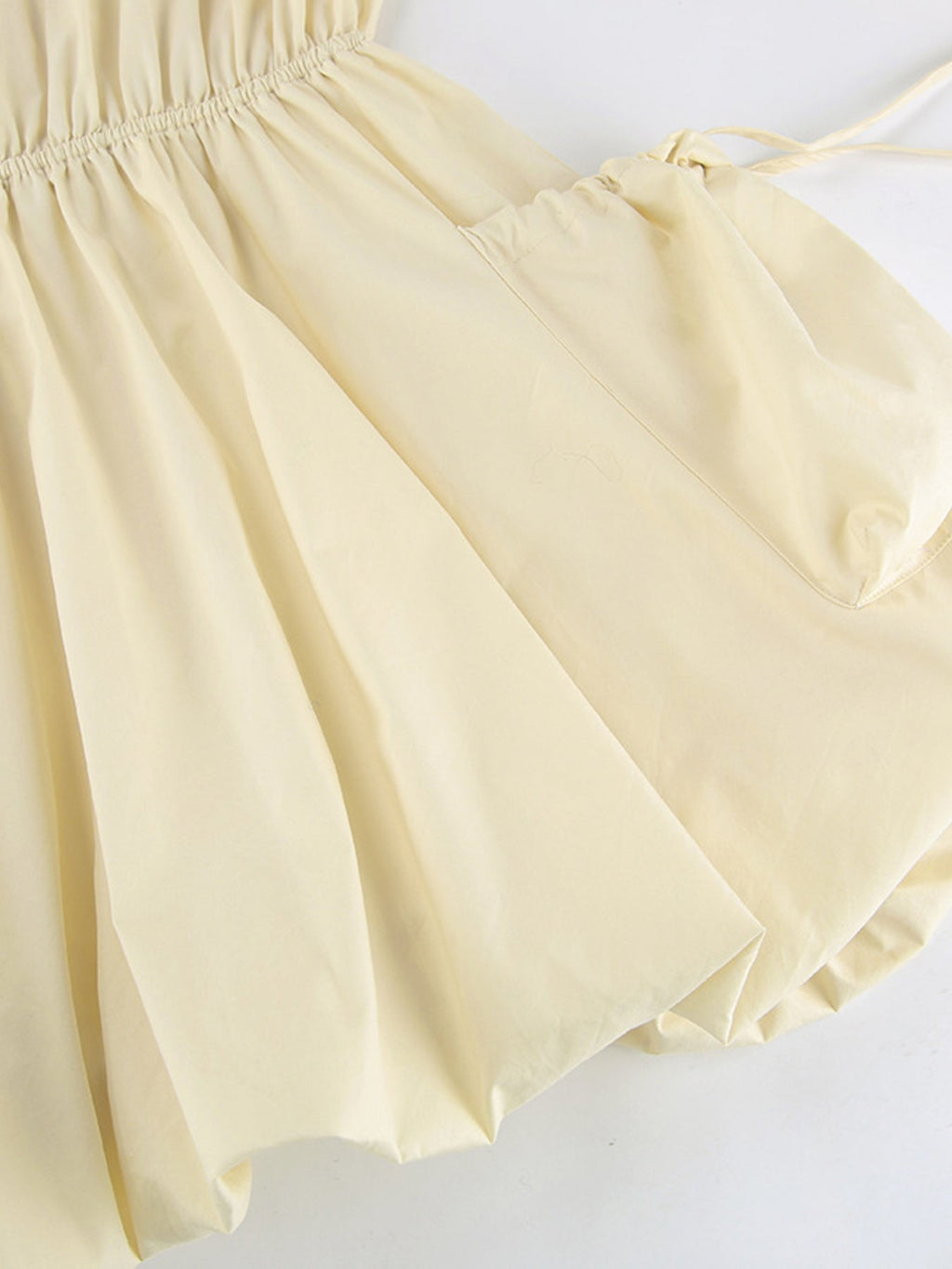 Button Front Bubble Hem Dress