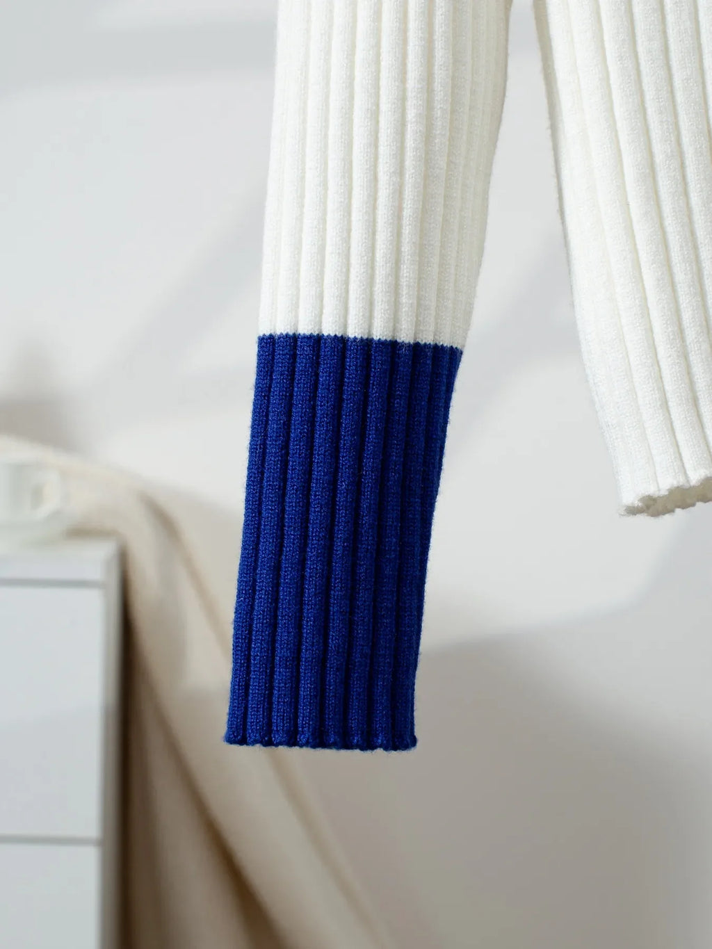 Ribbed Knit Cold Shoulder Cardigan