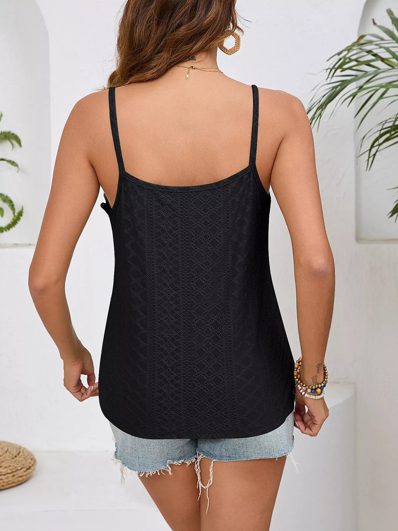 Lace Trim V-Neck Cami