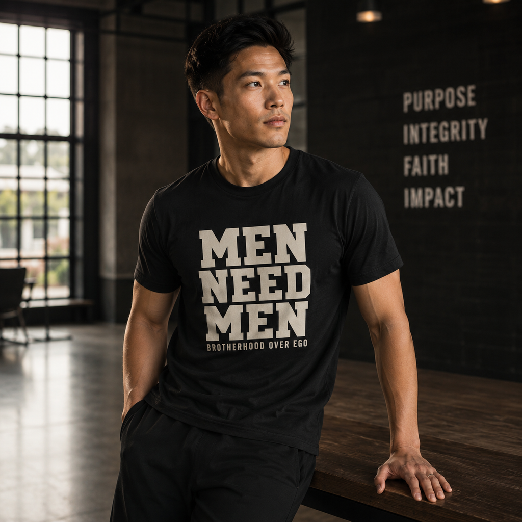 Men Need Men Tee — Brotherhood Over Ego