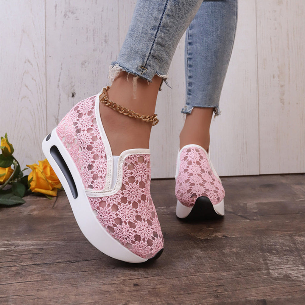 Floral Lace Breathable Slip-Ons