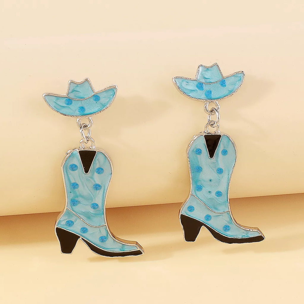 Cowboy Boot Dangle Earrings