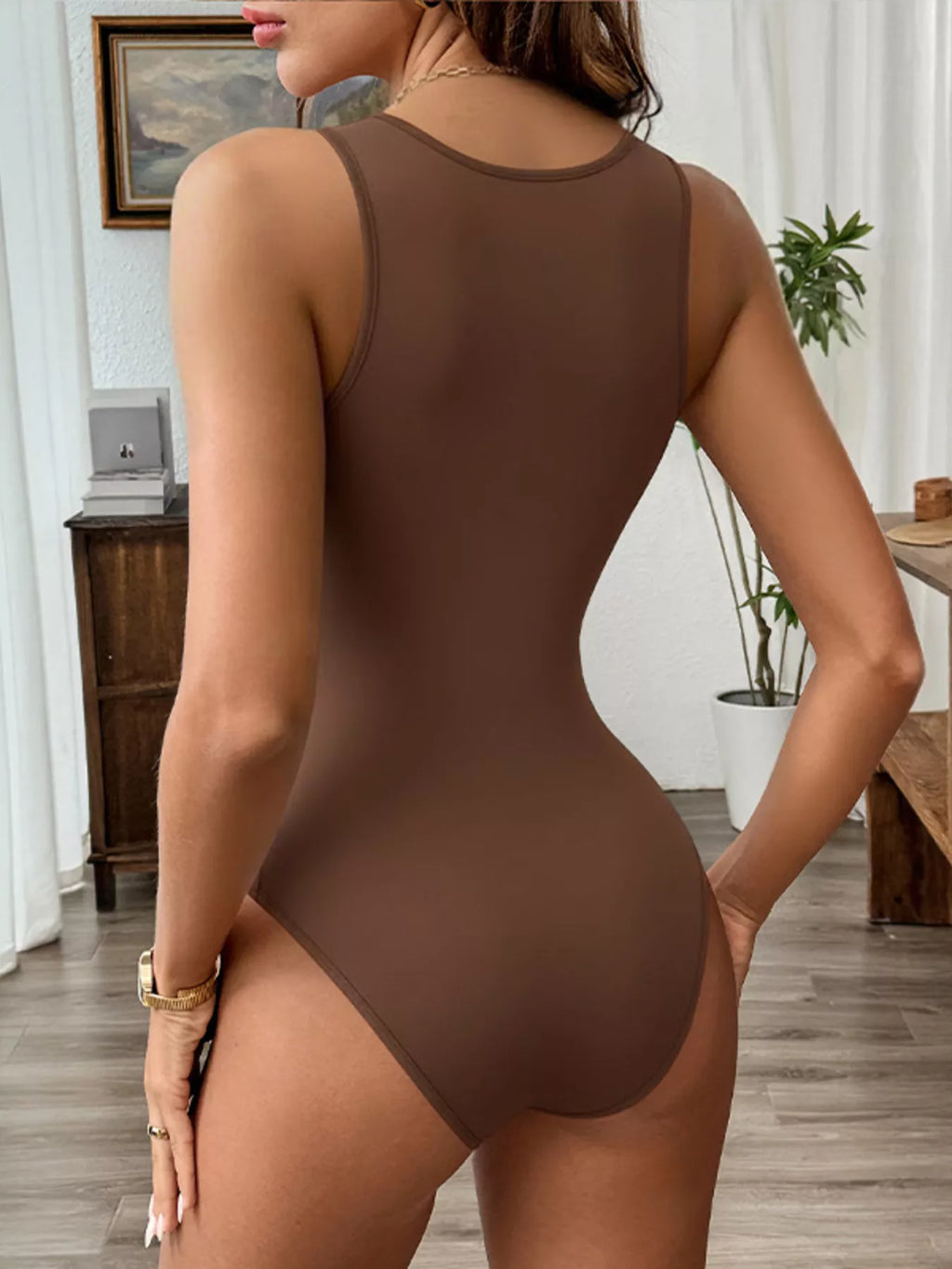 Deep V-Neck Bodysuit