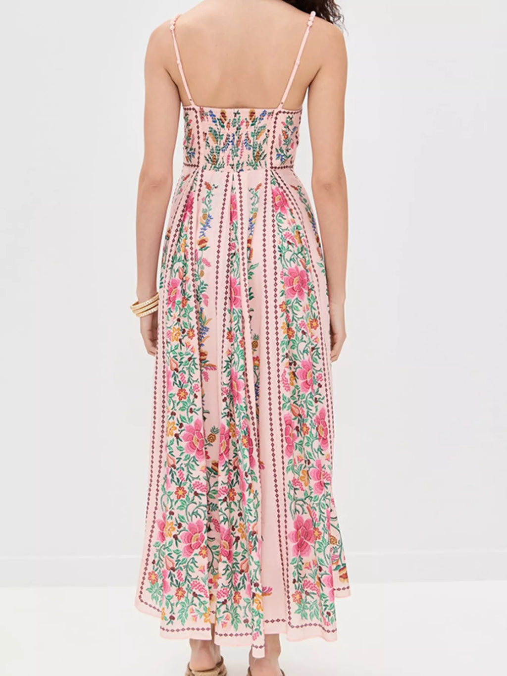 Floral Print Sweetheart Neck Dress