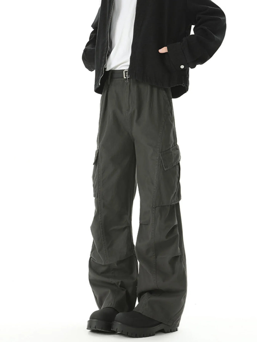 Men's Loose Fit Cargo Pants with Pockets