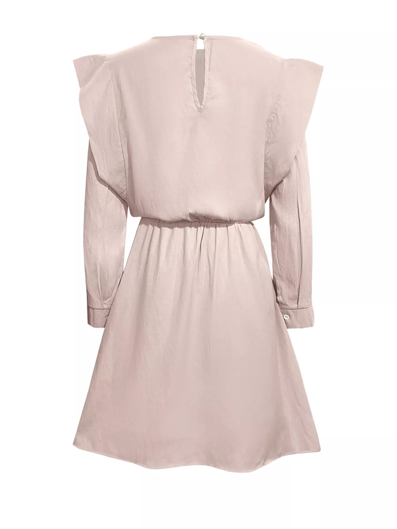 Ruffled Long Sleeve Mini Dress