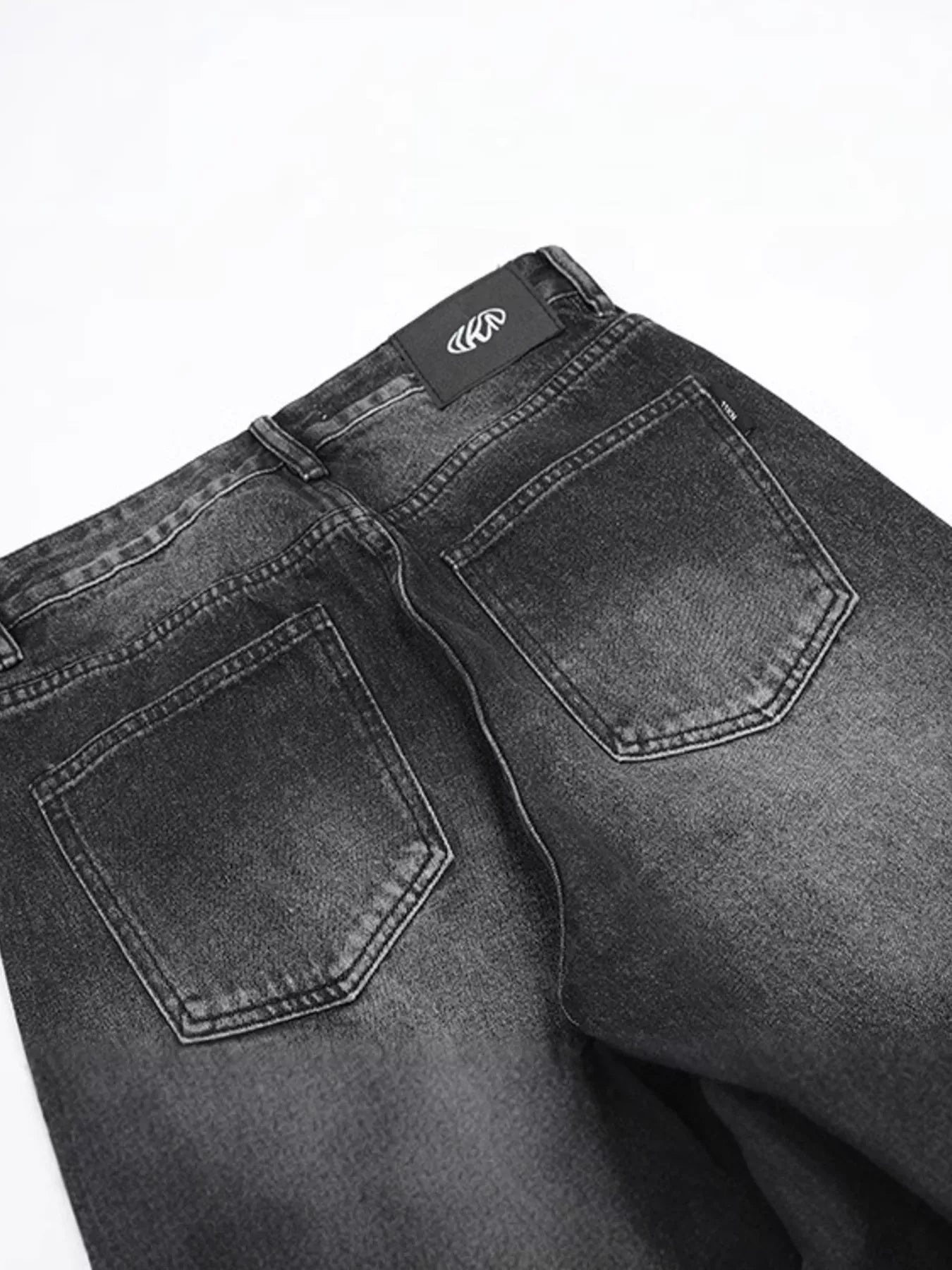 Men's Washed Wide Leg Jeans
