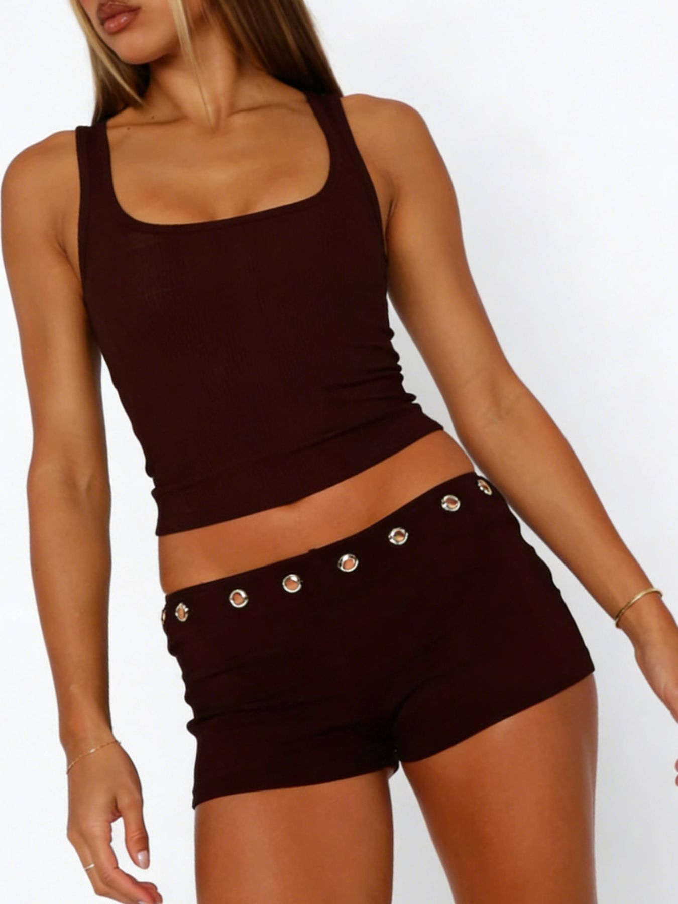 Wide Strap Tank and Shorts Set