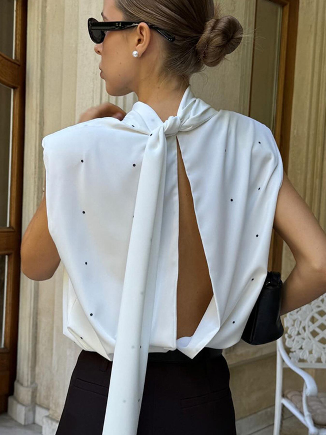 Polka Dot High Neck Tank