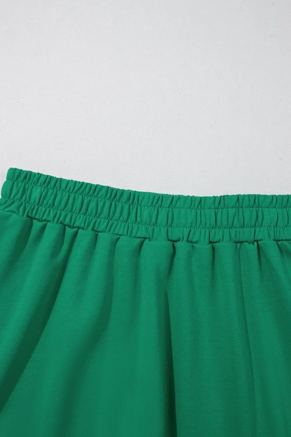 Frill Zip Front Puff Sleeve Top and Skort Set