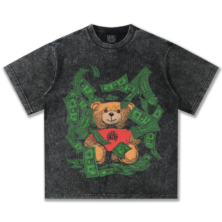 Men's Money Bear Graphic Short Sleeve T-Shirt