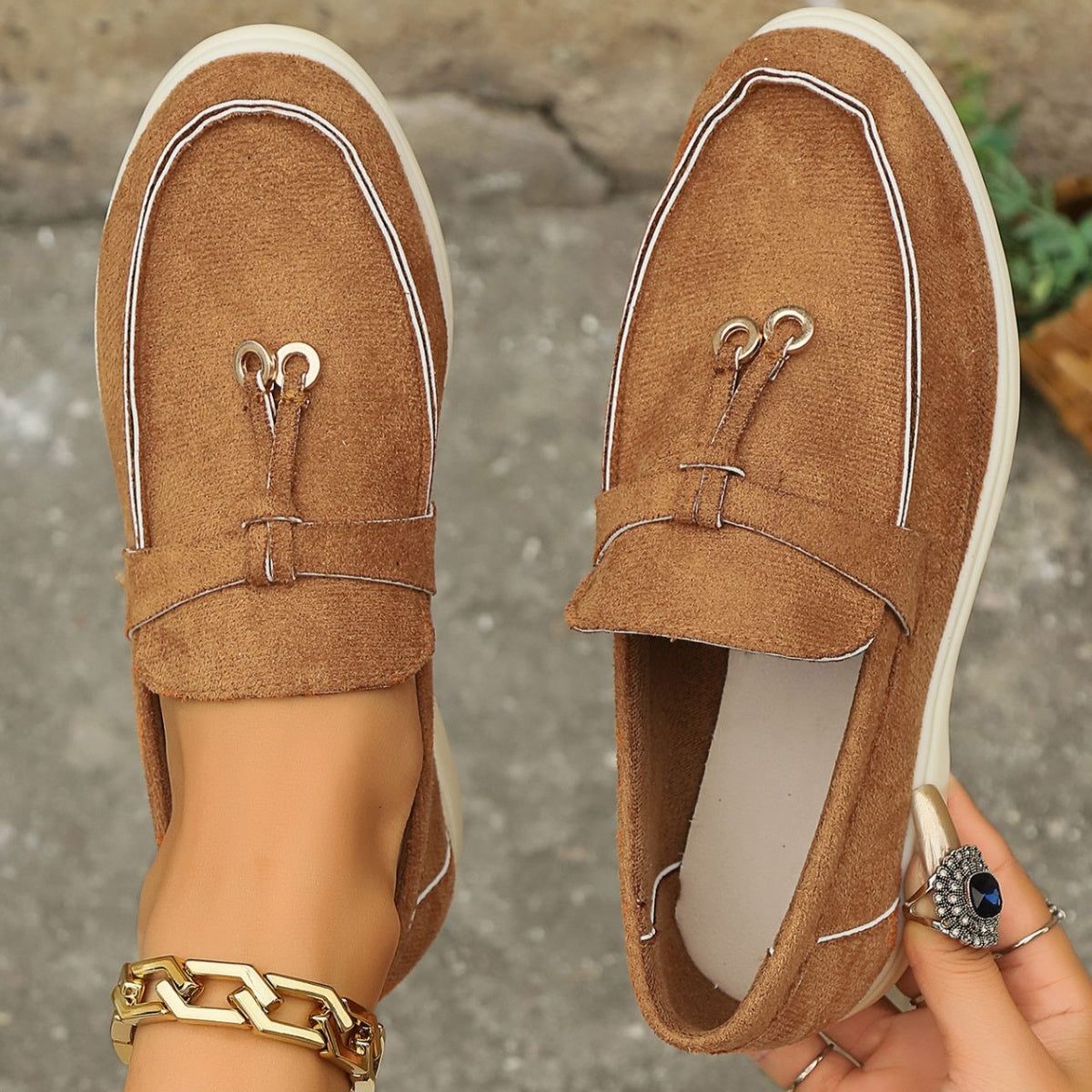 Casual Round Toe Slip-Ons