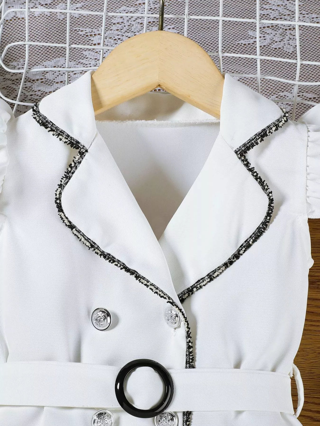 Children's Double Breasted Belt Dress