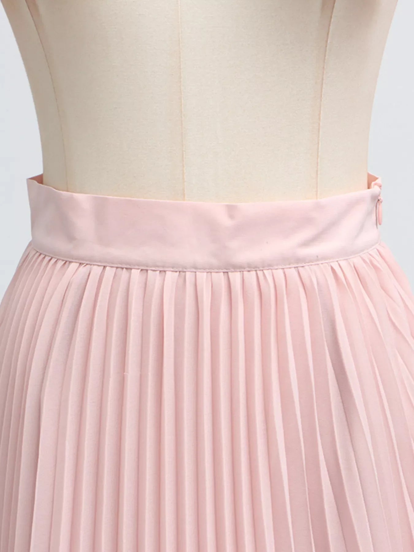 Frill Lapel Collar Top and Pleated Skirt Set