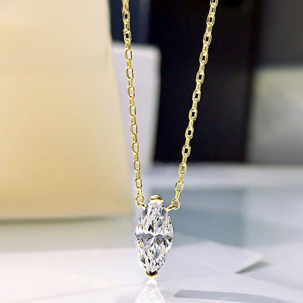 925 Sterling Silver Zircon Pendant Necklace