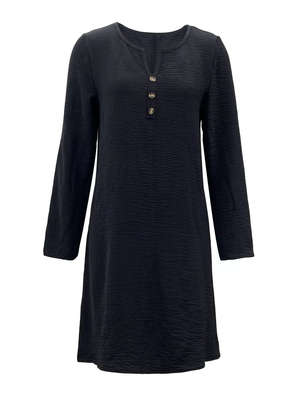 2 Piece Casual Notched Long Sleeve Dress