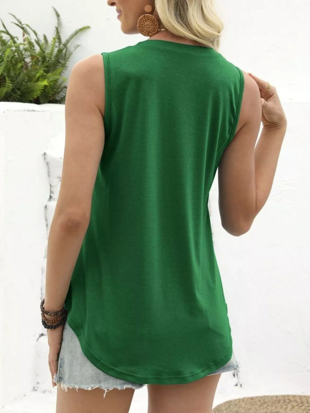 Round Neck Casual Tank Top