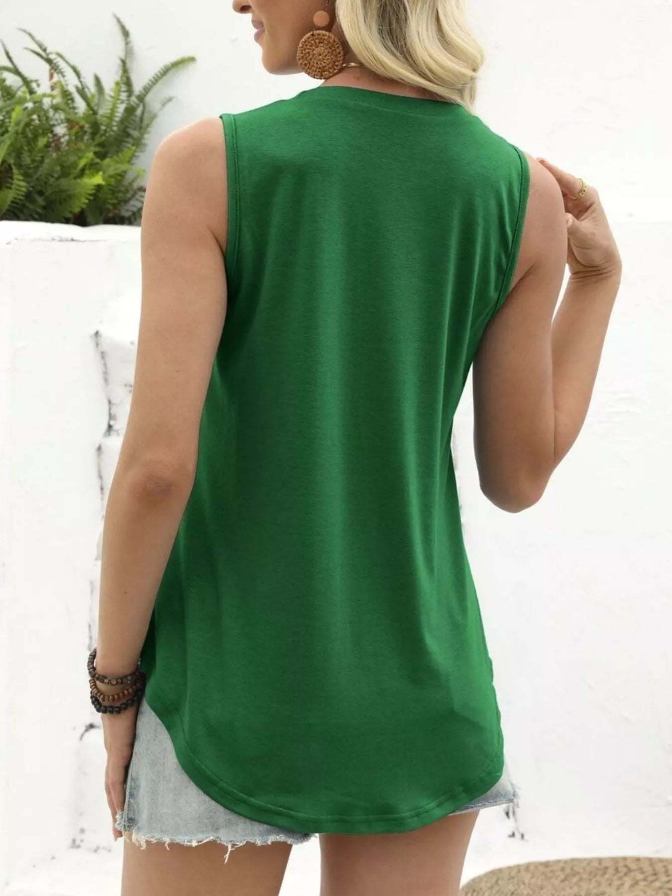 Round Neck Casual Tank Top