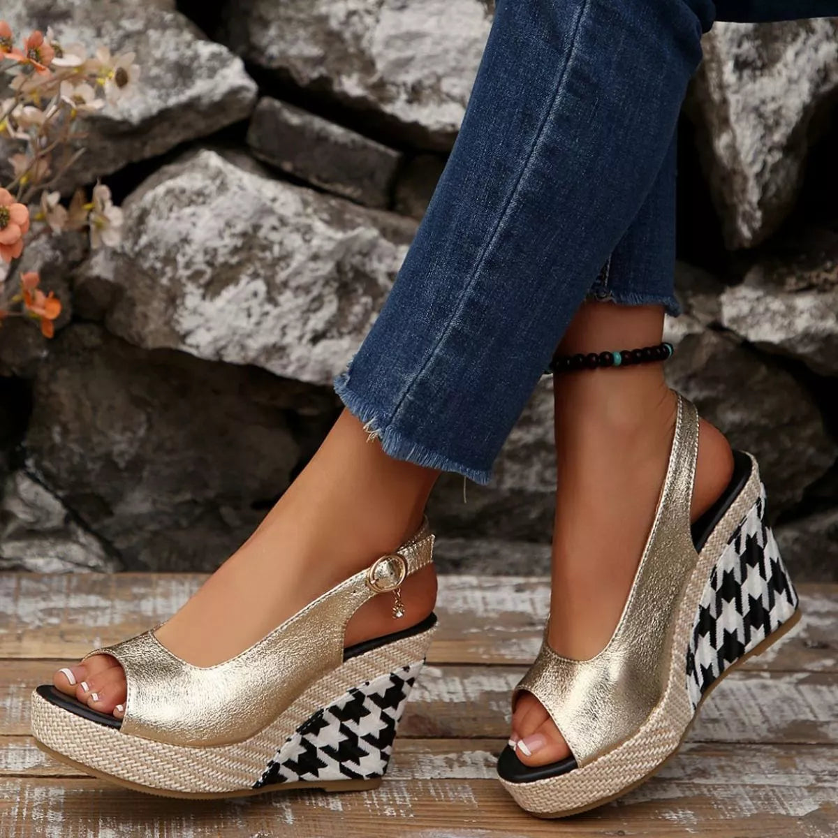 Open Toe Wedge Sandals