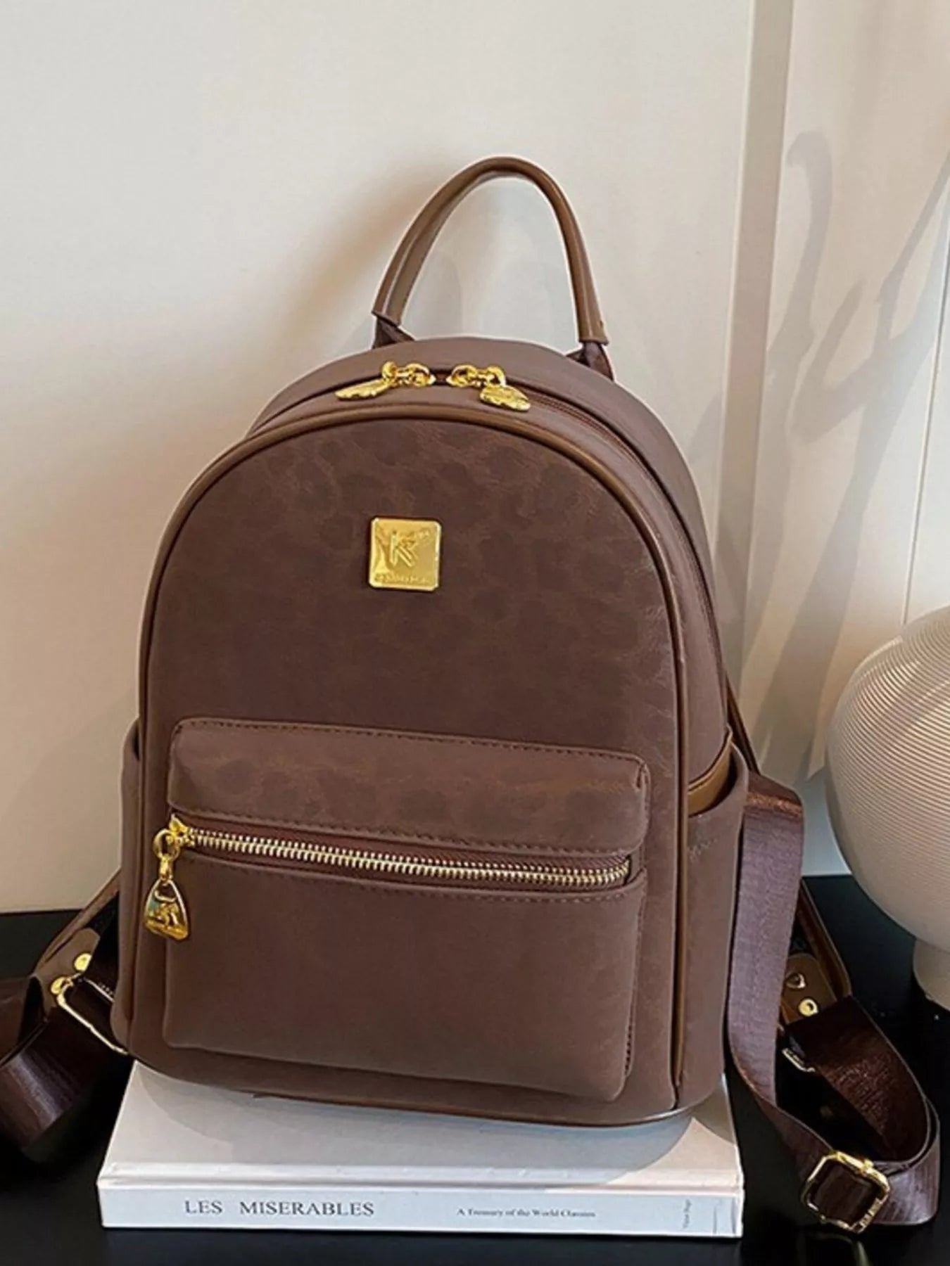 Vintage Style Leather Backpack Bag