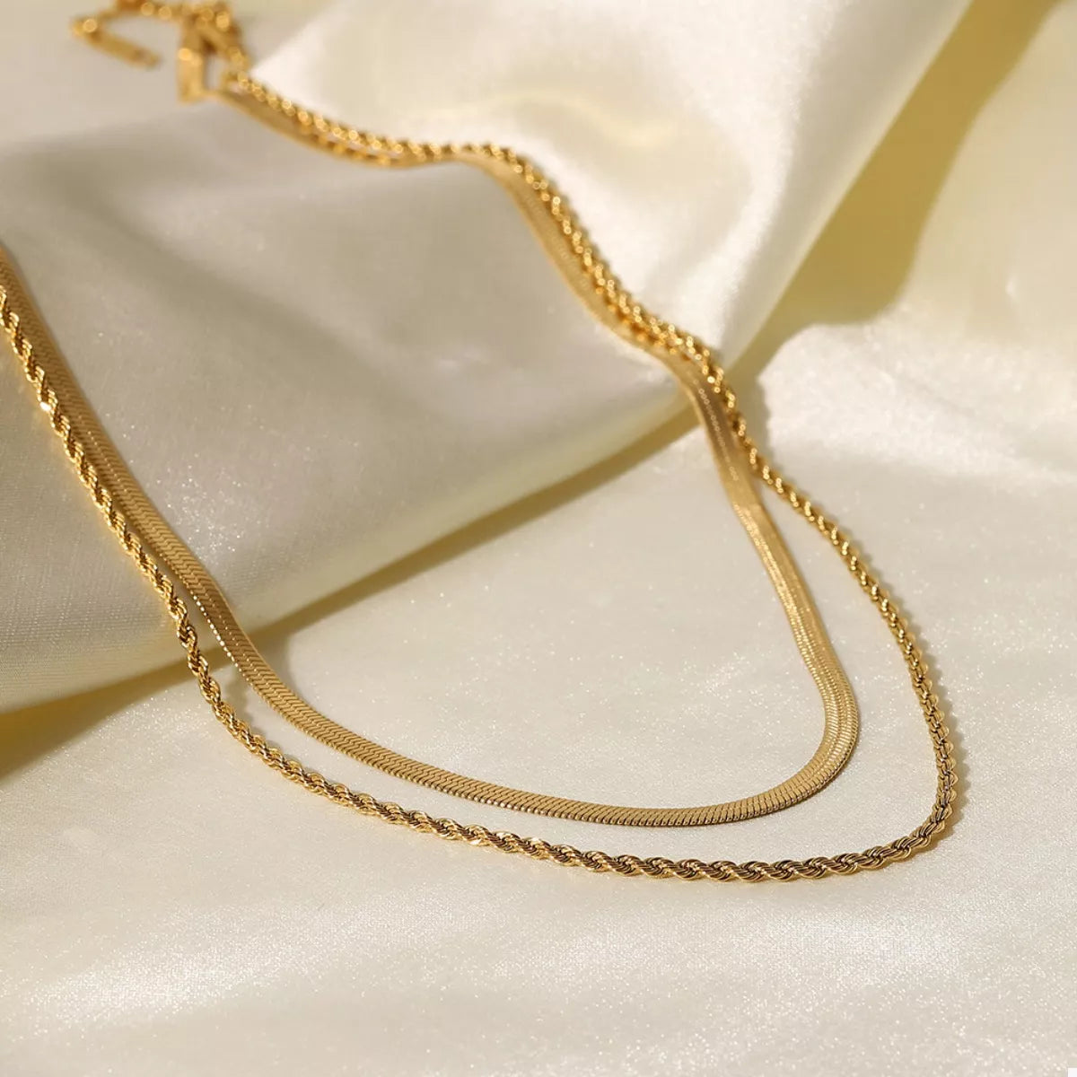 18K Gold-Plated Stainless Steel Layered Necklace