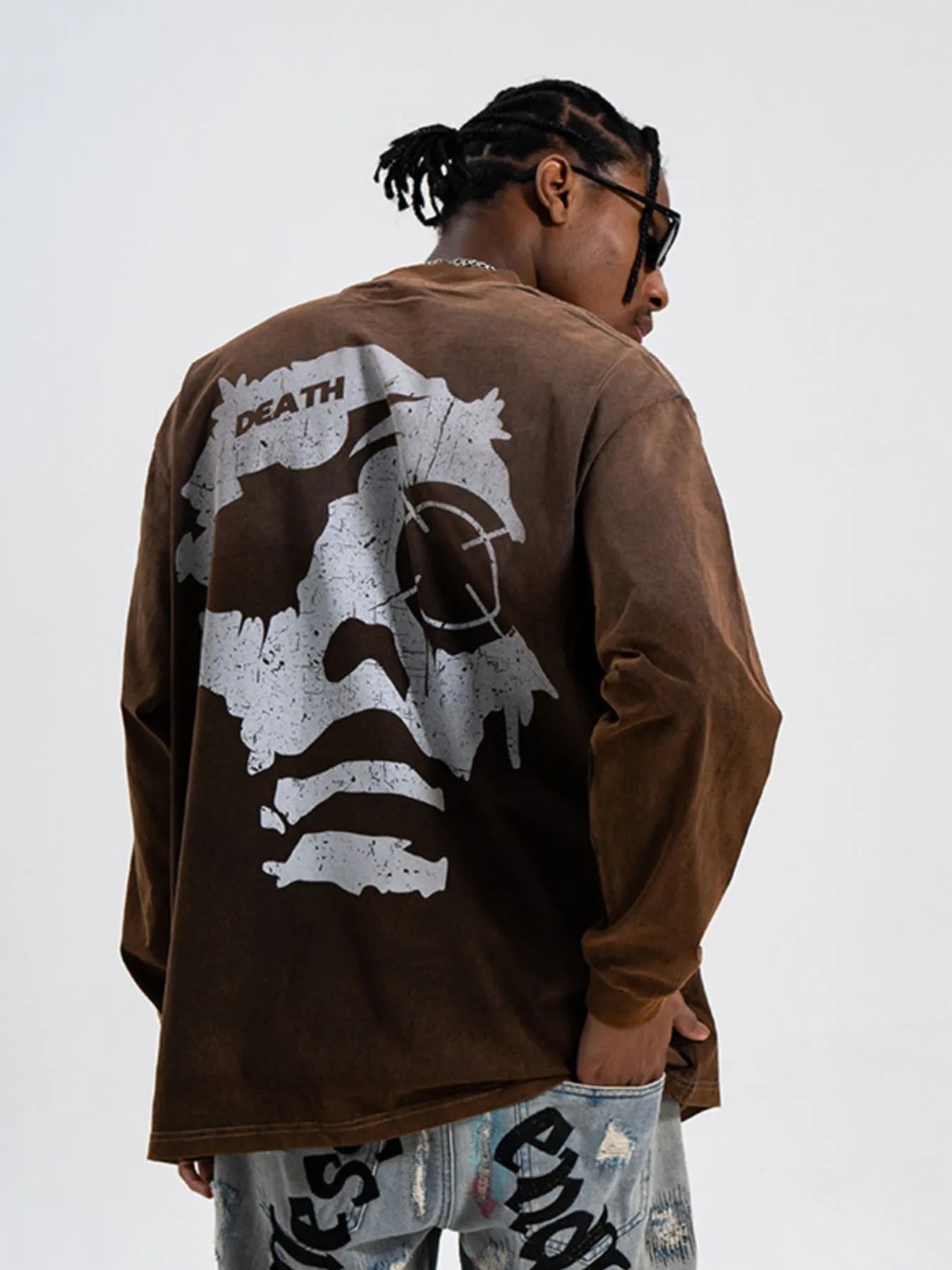Men's Oversized Long Sleeve Graphic T-Shirt