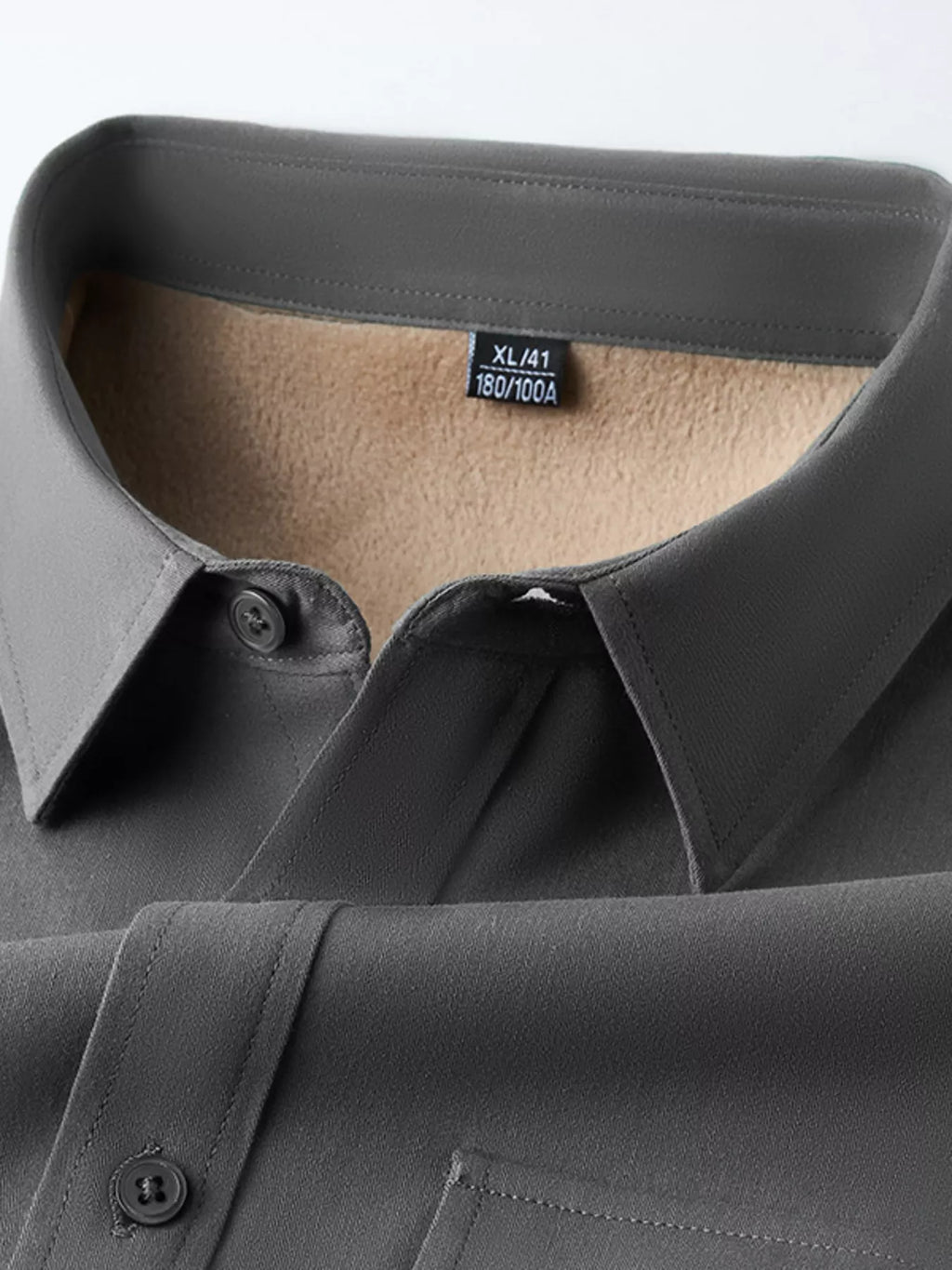 Men's Plus Size Button Up Long Sleeve Shirt