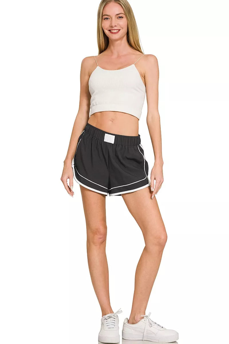 Zenana Soft Woven Lined Dolphin Shorts