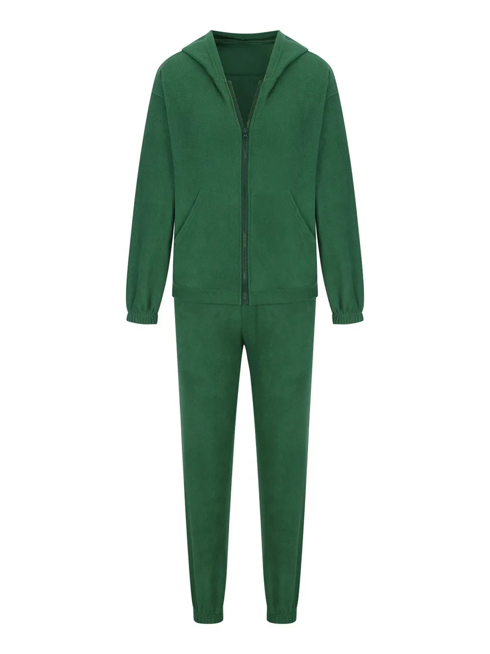 Zip Up Long Sleeve Hoodie and Joggers Set