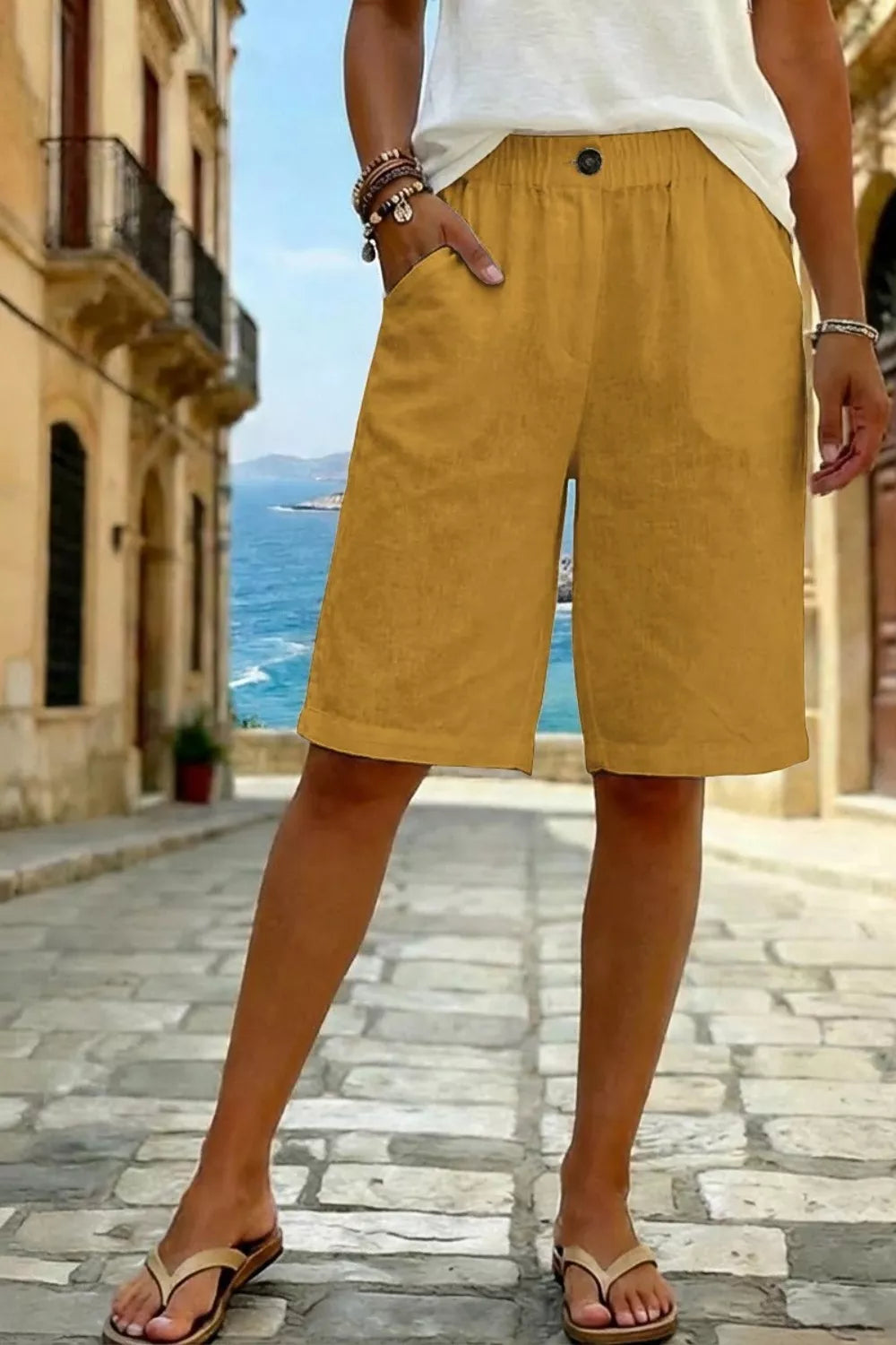 Elastic Waist Shorts
