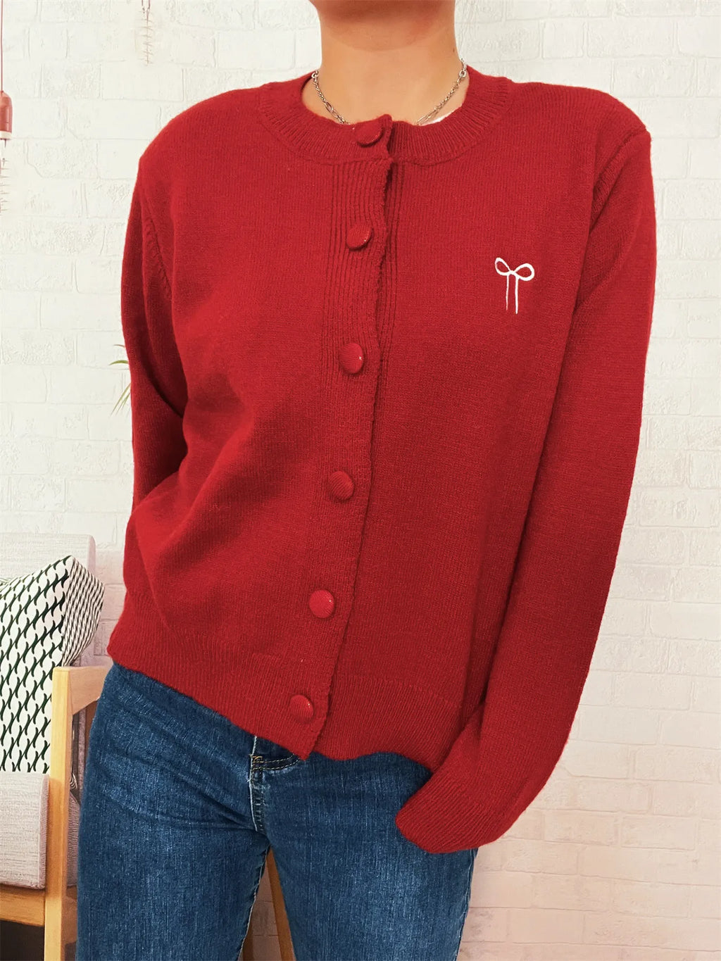 Button-Up Long Sleeve Cardigan